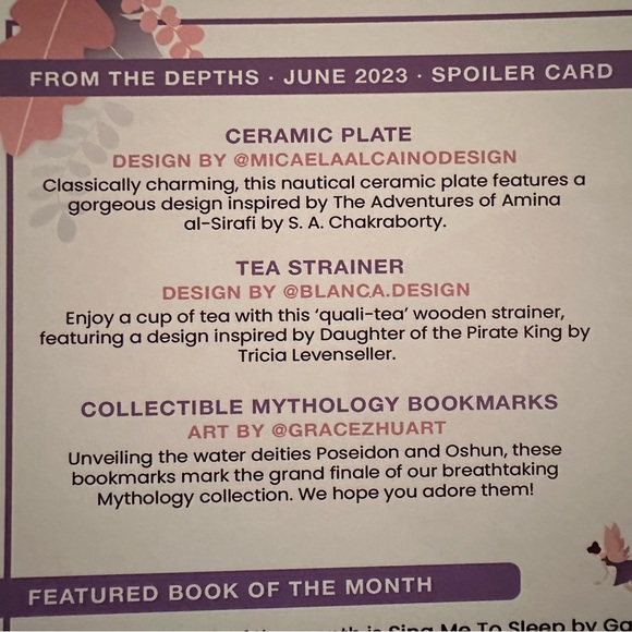 FAIRYLOOT Ceramic Plate June 2023 box - Picture 4 of 4